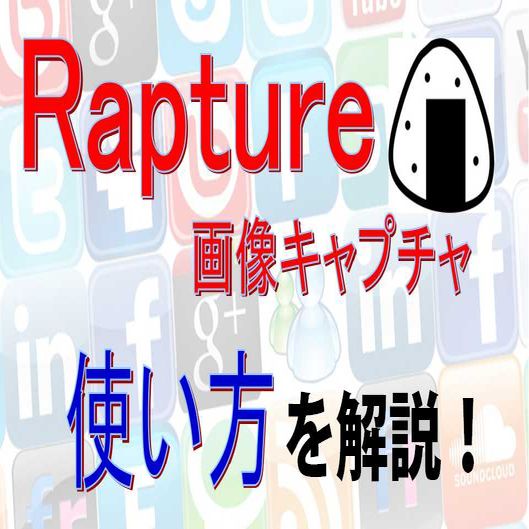 画像キャプチャソフトRaptureの使い方を解説!!